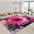 thumbnail image 2 of Machine Washable Rug 3x5 ft Gerbera Flower Area Rugs with Non Slip Rugs for Living Room Bedroom Print Rug Carpet Stain Resistant, Home Decor Office Area Rug, 2 of 7