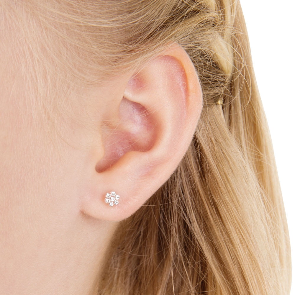 Blomdahl | Nickel Free | Medical Plastic 5mm Daisy Stud Earrings | Best Choice For Sensitive Ears