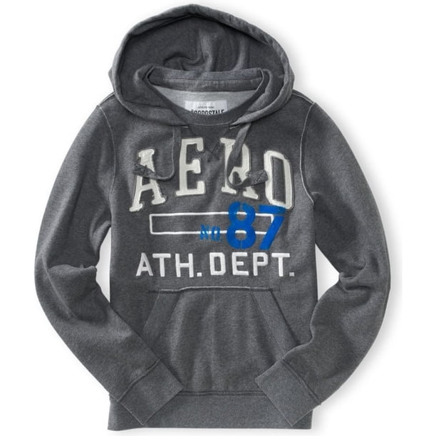 Sudadera con capucha Aeropostale Hombre Aero 87 Ath gris extragrande