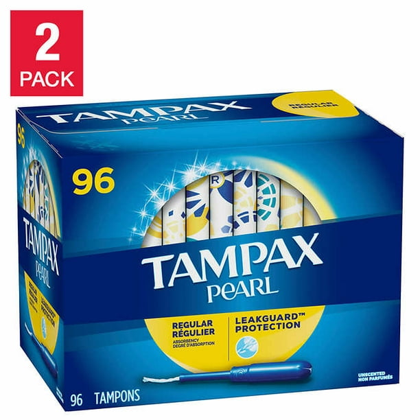 Tampax Pearl Regular Tampons, 2-pack 