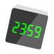 thumbnail image 2 of Reloj despertador digital LED Temperatura Escritorio Espejo de maquillaje Arte Snooze Reloj Dormitorio Decoración de oficina, Cuadrado seitruly HA3237-06B, 2 of 6