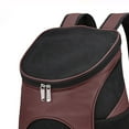 thumbnail image 4 of Pet Breathable Backpack,Shockproof Foldable Cat Travel Carrier with Carry Handle for Pets Cats(30x25x35cm) Coffee, 4 of 5