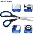thumbnail image 2 of 3-Pack 8" Heavy Duty Scissors with Ultra Sharp Blades and Comfort Grip Handles - For Office, Sewing, Handcraft Workshop, Home and Crafts, Etc, 2 of 5