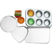 Deluxe Pan Set Compatible with Easy Bake Ultimate Oven | Includes 60 Cupcake Liners THAT WILL FIT, UNLIKE OTHERS | Kids' Accessories for Cooking Easy Bake Oven Mixes | Food Safety Tested