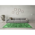 thumbnail image 3 of Ahgly Company Indoor Rectangle Medallion Emerald Green Traditional Area Rugs, 2' x 4', 3 of 4