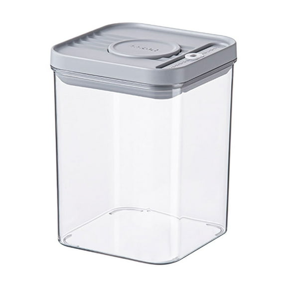 Food Grade Transparent Plastic Storage Can with Press Sealed Lid, Leakproof and Airtight Storage Container for Pantry, Kitchen Organization, and Food Preservation