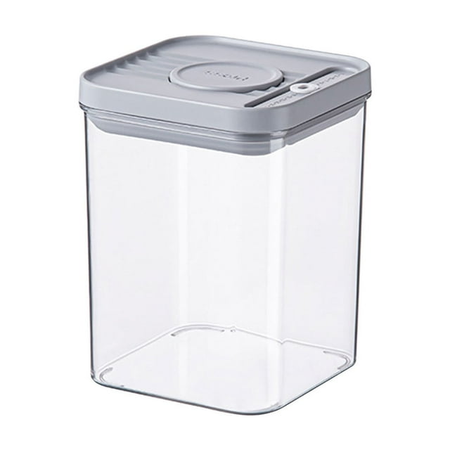 Food Grade PET Sealed Storage Can, Transparent Plastic Can, Leakproof Lid, Stackable Design, For Kitchen Pantry, Food Preservation, Safe Non-Toxic Material, For Home Cooking, Office Snacks, Akmoler