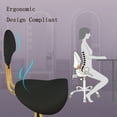 thumbnail image 3 of Saddle Chair Salon Stool Rolling Ergonomic Saddle Stool with Soft Comfortable Cushion and Wheels Hydraulic Adjustable Stool for Home Office Dental Tattoo Salon Shop Use White, with Backrest, 3 of 11