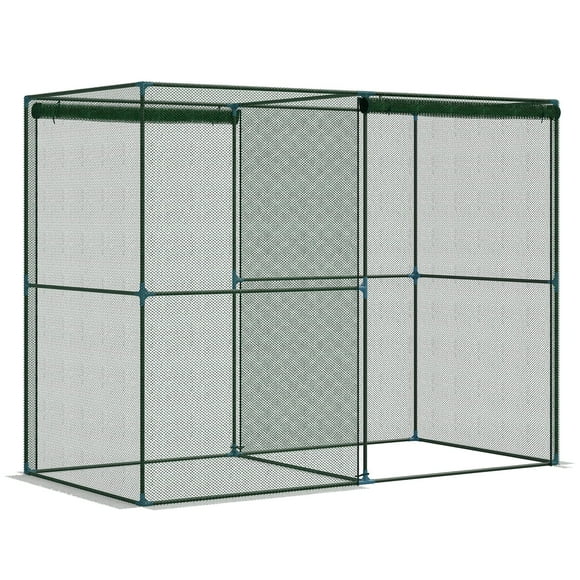 Outsunny 8' x 4' Crop Cage, Plant Protection Tent with Zippered Doors