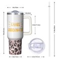thumbnail image 2 of Insulated Tumbler Cup Chaos Coordinator Gift - 40 Oz Stainless Steel Mug with Handle & Straw, Funny Cute Design for Women, Boss, Coworker, Teacher, Nurse, Mom, Best Friend, 2 of 5