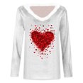 thumbnail image 5 of Inverlee Valentine's Day Shirts Women Plus Size Love Heart Print Tees Work Long Sleeve Blouse V Neck Holiday T-shirt Tops Valentines Day Gifts for Teen Girls, 5 of 5