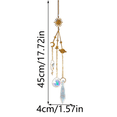 thumbnail image 2 of Hanging Sun Catcher With Rainbow Crystal Light, Colorful Suncatcher Decor, 1Pc Wind Chime Ornament For Wall Decorative (With Adhesive Hook), 2 of 5