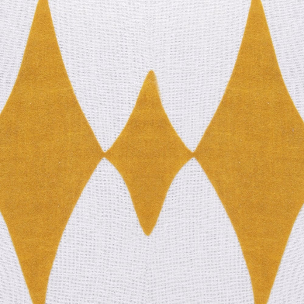 LR Home Stacy Garcia Cotton Blend Poly Filled Pillow in Yellow/White, 20" x 20"