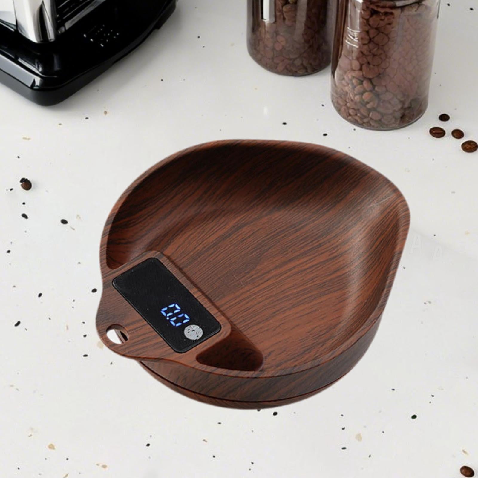 Fiocias Coffee Bean Scale Portable Baking Scales Professional, Non Slip Base, Electronic Brown
