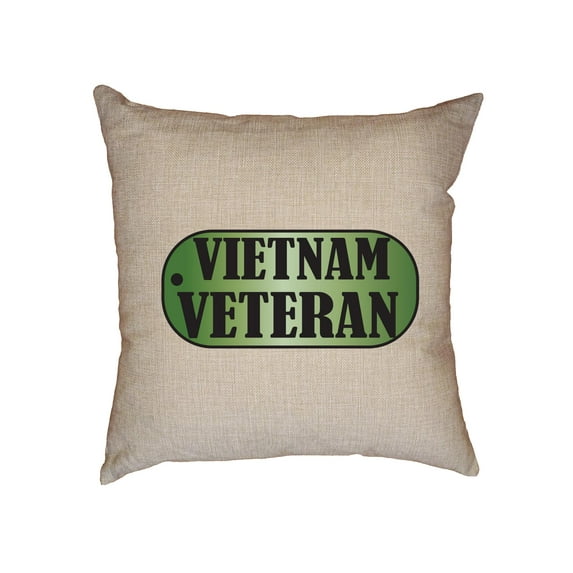 Simple Vietnam Veteran Military Support Graphic Decorative Linen Throw Cushion Pillow Case with Insert