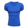 thumbnail image 6 of ShomPort Mens Short Sleeve Tight Tops Solid Color Round Neck Shirts Gym Athletic T Shirt, 6 of 7