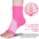 thumbnail image 4 of Tobillera de compresión (3 pares) para aliviar el dolor de neuropatía, tendinitis aquílea y fascitis plantar. Tobillera sin dedos para mujer y hombre (rojo rosa, L)., 4 of 8