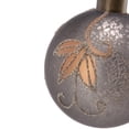 thumbnail image 3 of A&B Home Set of 6 Grey Glass Orb Hanging Ornament with Glittered Gold Botanical Pattern 3.9" x 3.9" x 3.9", 3 of 8