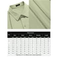 thumbnail image 5 of Coshow Men's Button Down Short Sleeve Shirt Cuban Guayabera Casual Summer Linen Beach Shirt, 5 of 5