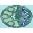 thumbnail image 1 of Ahgly Company Indoor Rectangle Patterned Tiffany Blue Area Rugs, 7' x 10', 1 of 6