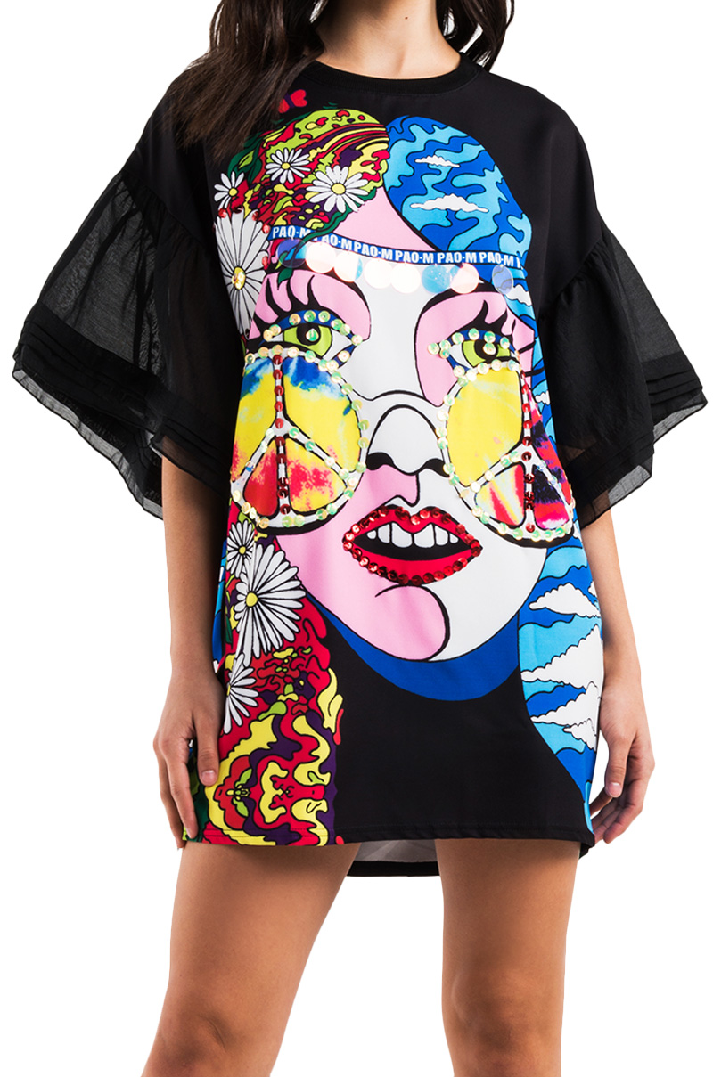 graphic oversized t shirt dress