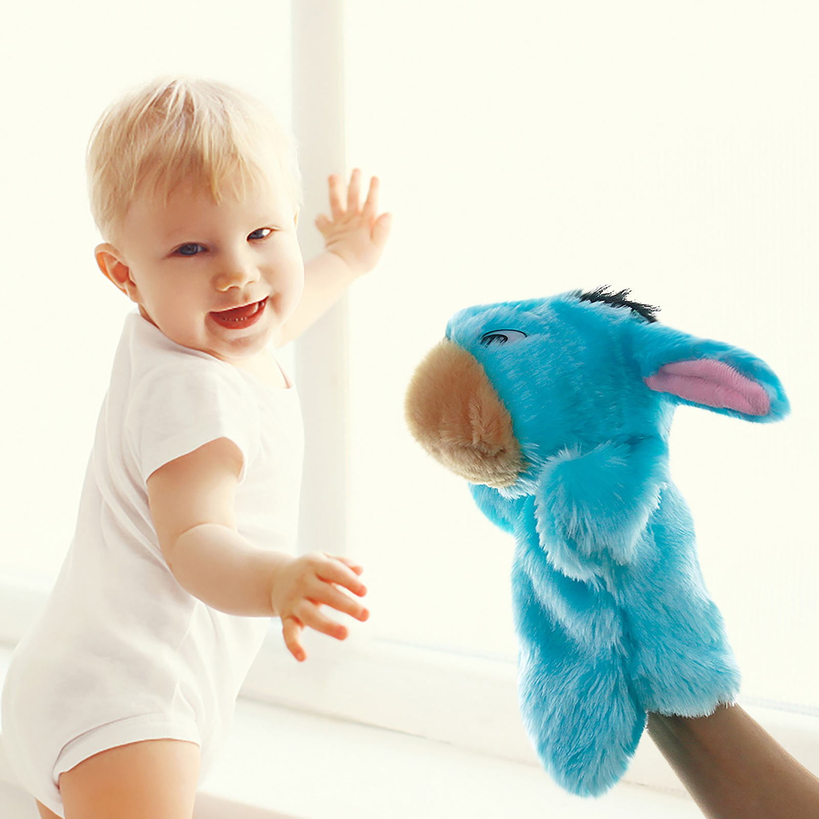 Plutyo Donkeys Shape Plush Toy Hand Puppet Gift Animal Doll