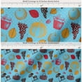 thumbnail image 2 of Soimoi Cotton Voile Fabric Mushroom,Grapes & Fresh Printed Fabric 1 Yard 56 Inch Wide, 2 of 7