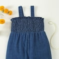 thumbnail image 4 of Ketyyh-chn99 Girls Rompers Ruffle Sleeveless Summer Toddler Baby Girls Jumpsuit Romper Sleeveless Strap Summer Outfits Pockets Clothes Size for 9-12 Months,Blue, 4 of 6