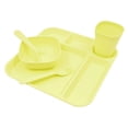 thumbnail image 4 of Mainstays 24 Piece Plastic Dinnerware Set for Kids with Trays, Bowls, Plates, Tumblers & Cutlerys, Multi-color, 4 of 5