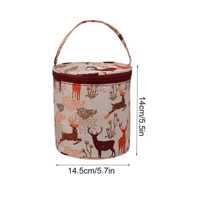 Organizador de Bolsa de Almacenamiento Organizador de Bolsa de Almacenamiento de Lana, Bolsa de Almacenamiento de Hilos, Bolsa de Punto, Gancho de Ganchillo Portátil, Gancho de Viaje