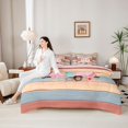 thumbnail image 4 of Erosebridal Pink Flowers Car Twin Bedding Sets 7-Piece for Boys Girls,Rustic Cottage Camping Bedding Comforter Set for Boys Girls,Pink Reversible,Microfiber Bedroom Decor, 4 of 6