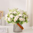thumbnail image 5 of Sunsanly Artificial Silk Flowers Artificial Rose Branch with Stem Silk Flower Arrangement for Home Wedding Party Indoor/outdoor Garden Decoration Photo Props, 5 of 8