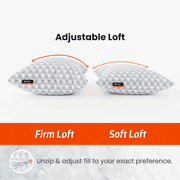 Layla Sleep Kapok Pillows | Cooling Capabilities | Comfortably Adjustable |Size: Standard/Queen