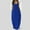 Blue, variant on SDJMa Women's Short Sleeve Pleated Loose Swing Casual Dress Fashion Women Sexy Plus Size Solid Sleeveless Pockets Camisole Long Dress