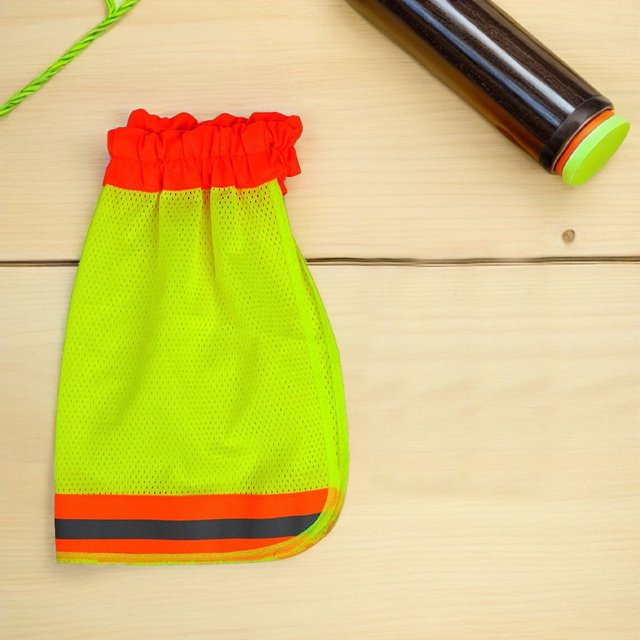 unbranded 3Ud Accesorio De Para Casco Con Cubierta De Cuello Y Material Reflectante Amarillo