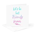 thumbnail image 5 of 3drose, Typography Glitter Quote Best Friends Forever, 6 Greeting Cards with Envelopes, 5 of 7