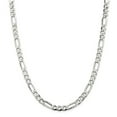 thumbnail image 4 of 925 Sterling Silver 7mm Pave Flat Figaro Chain Bracelet, 4 of 4