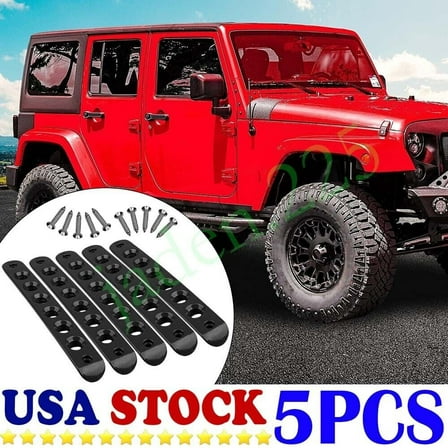 Exterior Door Grab Handle Inserts Cover Trim for Jeep Wrangler JK 2007  2 Dr Red