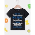 thumbnail image 2 of Camiseta con estampado "Querido papá, gracias por ser mi papá" para niño, linda camiseta de verano de manga corta y cuello redondo., 2 of 7