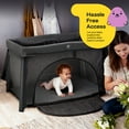thumbnail image 3 of HARPPA Portable Travel Crib with Mattress, Foldable Playard for Baby and Toddler, 11lbs, Black, 3 of 9