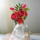 thumbnail image 1 of Ramo de Flores Artificiales para Exterior | Rosas de Seda Sintética con Tallos de Hierro Ajustables | Arreglo Floral de Plástico Duradero En Rojo, Rosa, Beige y Morado para Jardín, Patio, Porche, Ven, 1 of 6