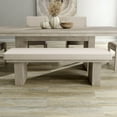 thumbnail image 2 of Furniture of America Foome Modern Farmhouse Upholstered Solid Wood Bench, Natural, 2 of 12