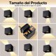 thumbnail image 4 of WISDOM Lampara de Pared,12W Lampara Exterior Pared,IP65 Impermeable,&Aacute;ngulo de haz Ajustable Hacia Arriba y Hacia abajo,Para Exterior de Casas Pared, Dormitorio, Pasillo(Luz Calida,4PCS), 4 of 8