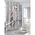 thumbnail image 3 of Fsddascl Winter Owl Shower Curtain Set - 72" x 78" Washable Bathtub Curtain with 12 Hooks, Country Birds Animal Tree Branches Snow Waterproof Fabric Stall Shower Curtains for Bathroom/Bathtub Décor, 3 of 6