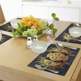 thumbnail image 4 of Ambesonne Psychedelic Place Mats Set of 4, Mystic Moon Sun, Standard Size, Yellow Dark Blue, 4 of 6