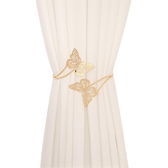 Decorative Curtain Tiebacks, Butterfly Window Curtain Decorative Clips, Flower and Butterfly Design Drape Tie Back, Drapery Holdbacks Curtains Decorations for Home Hotel