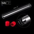 thumbnail image 2 of Clear Rigid Tube Round Plastic Tubing with Red Rubber Cap, 305mm/ 12 Inch Length, 21mmx25mm/0.83"x1", 1 Set, 2 of 6