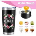 thumbnail image 4 of Retirement Gifts For Women 2024 Tumbler - Coworker Leaving Gift For Woman 20 Oz Black Insulated Retirement Tumbler, 4 of 6