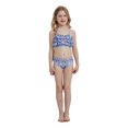 thumbnail image 2 of Traje de baño para niños de 3 piezas con colas de sirena para nadar para niñas conjuntos de disfraces de bikini-120 (sin monoaleta), 2 of 4