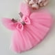 thumbnail image 1 of Vestidos Elegantes de flores con manga abullonada para niñas, Vestidos formales de tul para fiesta de cumpleaños, princesa de hadas, 1 of 4